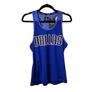 Fanatics Womens Dallas Mavericks Blue/Heathered Racerback Tank Top Small NWT